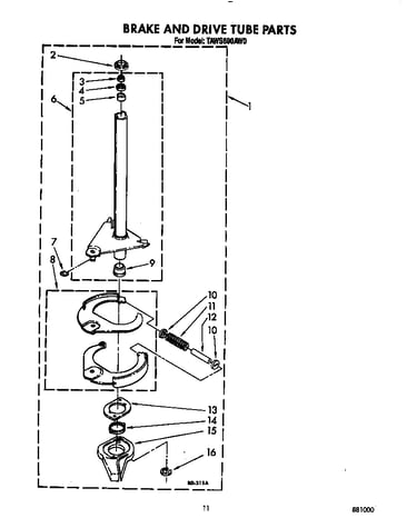 Brake and drive tube