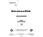 KitchenAid KSRT22DTWH00 front cover diagram