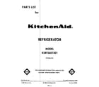 KitchenAid KSRF36DTX01 front cover diagram