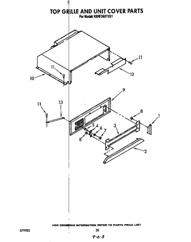 Top grille and unit cover