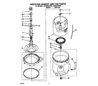 Whirlpool LSV8245AW0 agitator, basket and tub diagram