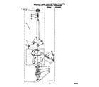 Whirlpool LSV8245AW0 brake and drive tube diagram