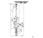 Whirlpool LST9355AW0 brake and drive tube diagram