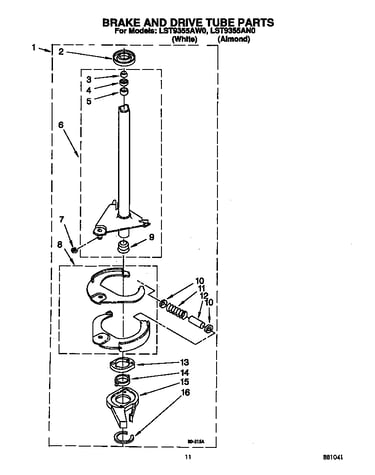 Brake and drive tube