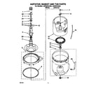 Whirlpool LSP8245AW0 agitator, basket and tub diagram