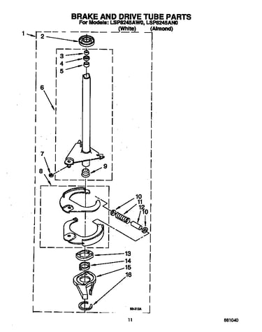 Brake and drive tube