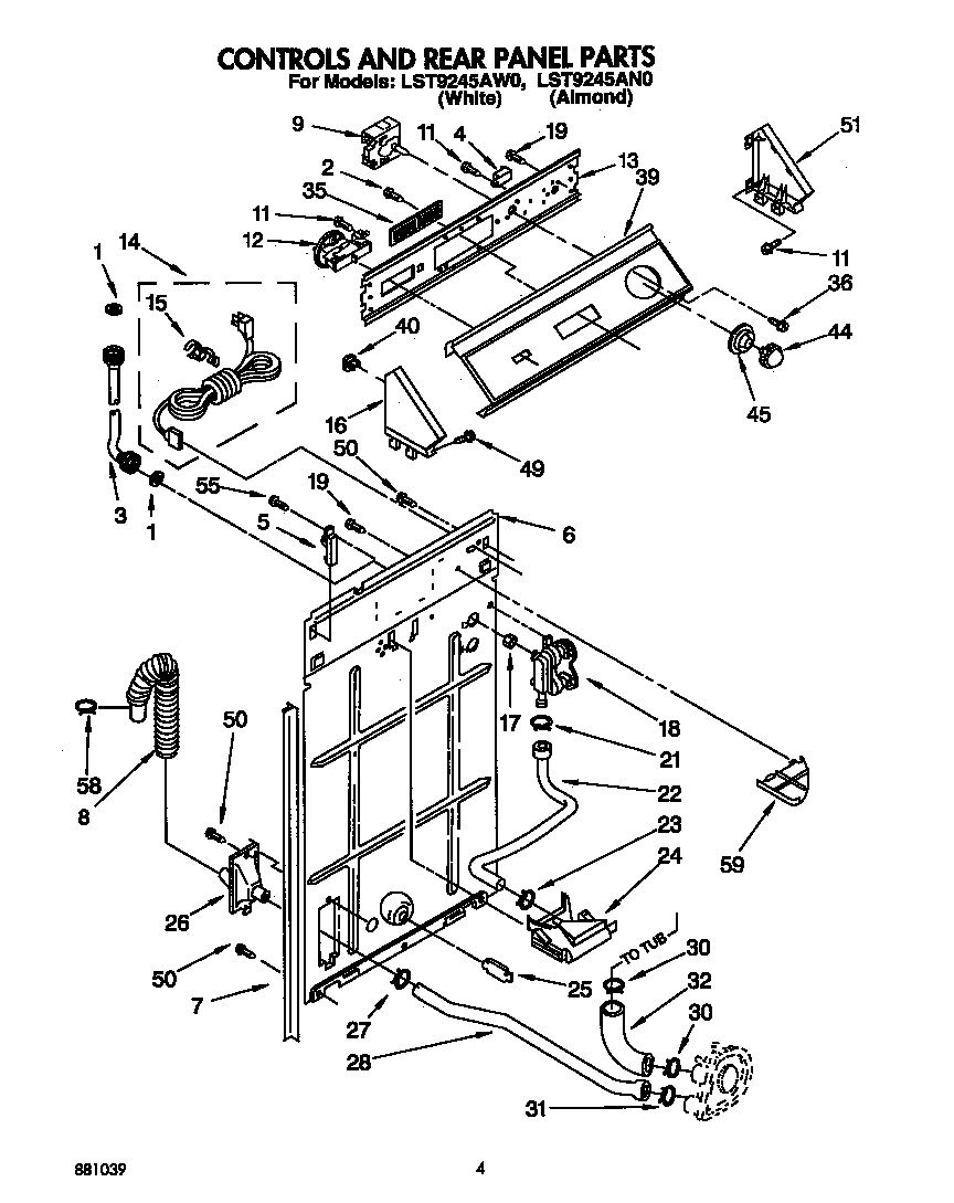 Controls and rear panel