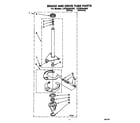 Whirlpool LST9245AW0 brake and drive tube diagram
