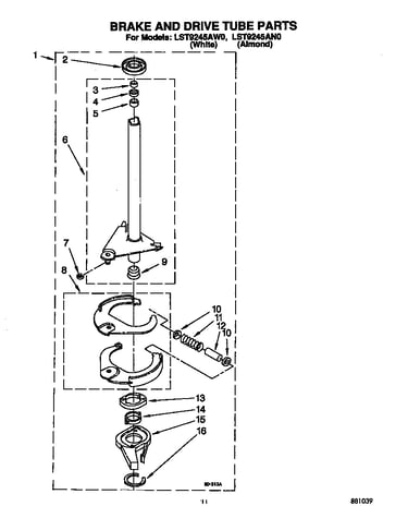 Brake and drive tube