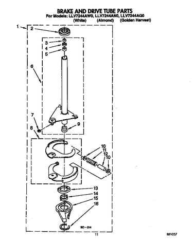 Brake and drive tube