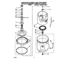 Whirlpool LSC8245AW0 agitator, basket and tub diagram