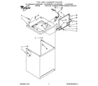 Whirlpool LLC7244AW0 top and cabinet diagram