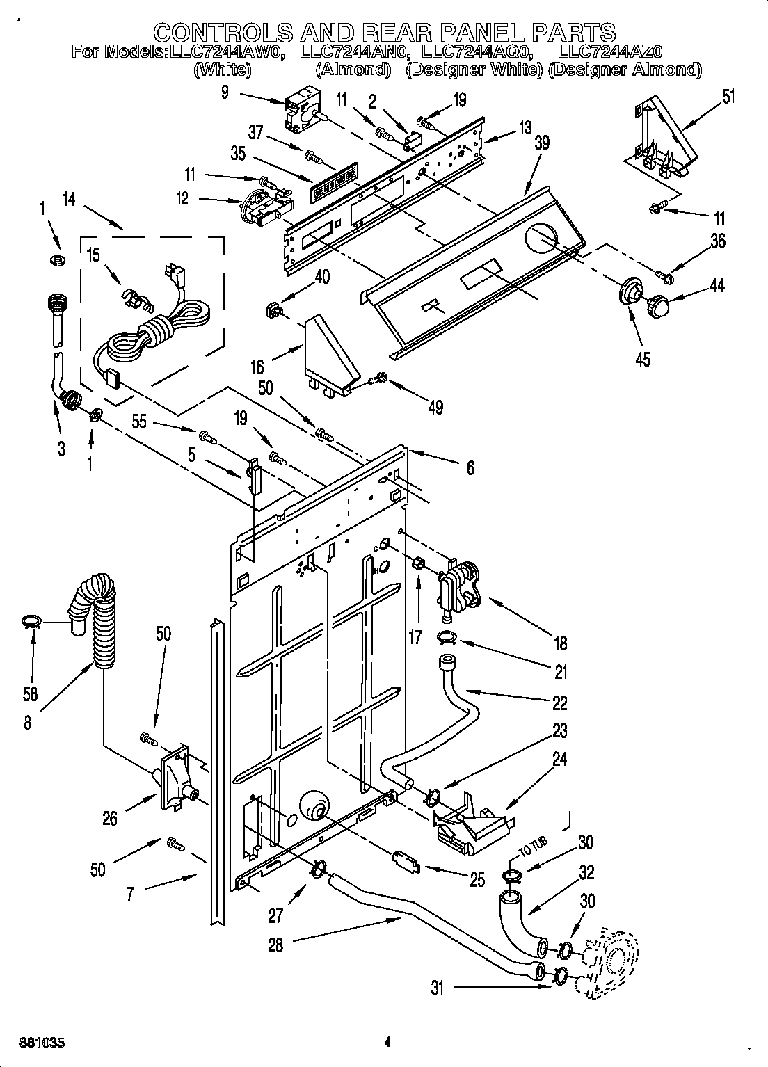 CONTROLS AND REAR PANEL