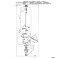 Whirlpool LLC7244AW0 brake and drive tube diagram