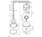 Whirlpool LLT8244AW0 agitator, basket and tub diagram