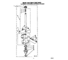 Whirlpool LLV6144AW0 brake and drive tube diagram