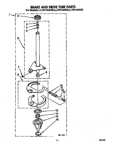Brake and drive tube