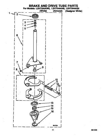 Brake and drive tube
