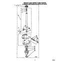 Whirlpool LSV5132AW0 brake and drive tube diagram
