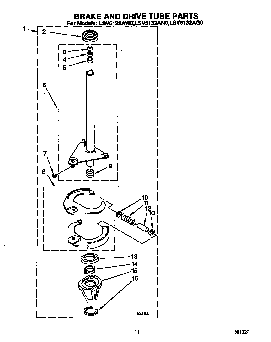 Brake and drive tube
