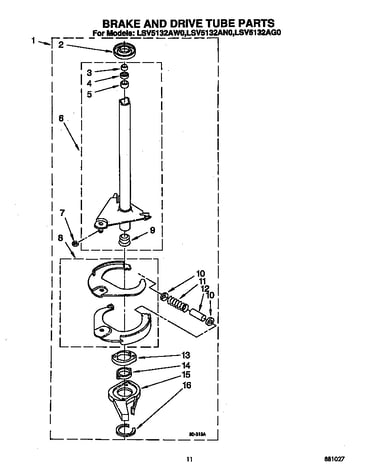 Brake and drive tube