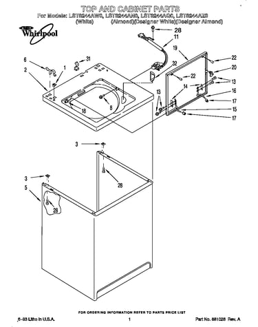 Top and cabinet