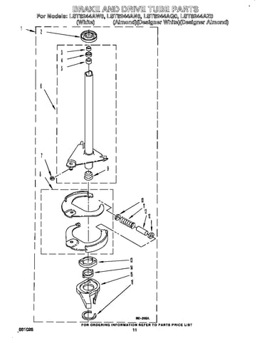 Brake and drive tube