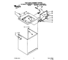 Whirlpool LST6132AW0 top and cabinet diagram