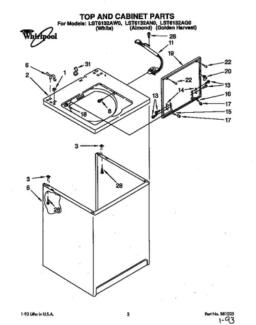 Top and cabinet