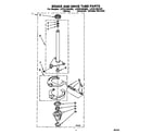 Whirlpool LST6132AW0 brake and drive tube diagram