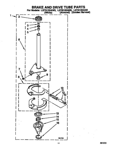 Brake and drive tube