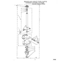 Whirlpool LLT7144AN0 brake and drive tube diagram