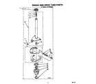 Whirlpool LST7233AW0 brake and drive tube diagram