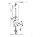Whirlpool LSV6233AW0 brake and drive tube diagram