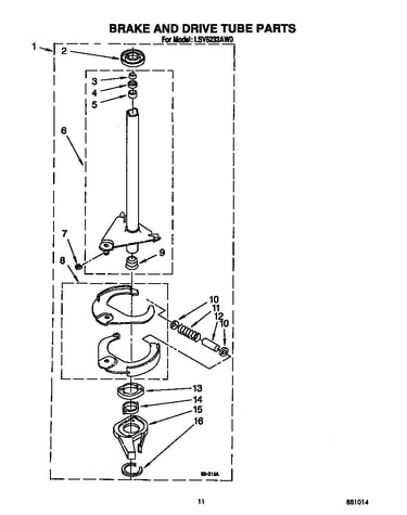 Brake and drive tube