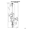 Whirlpool LBV5133AW0 brake and drive tube diagram