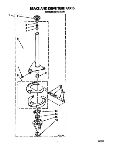 Brake and drive tube