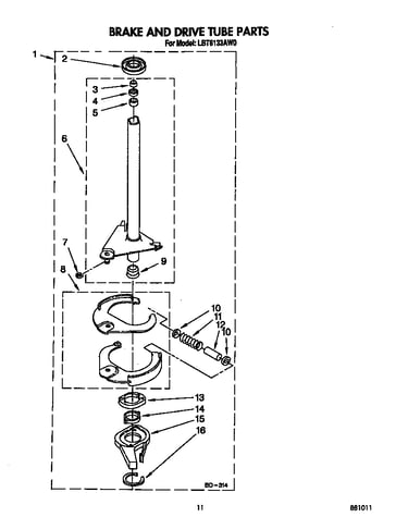 Brake and drive tube