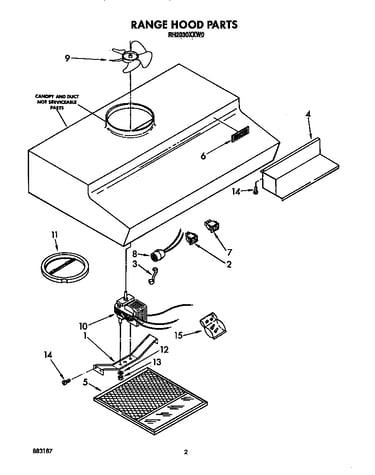 Range hood parts