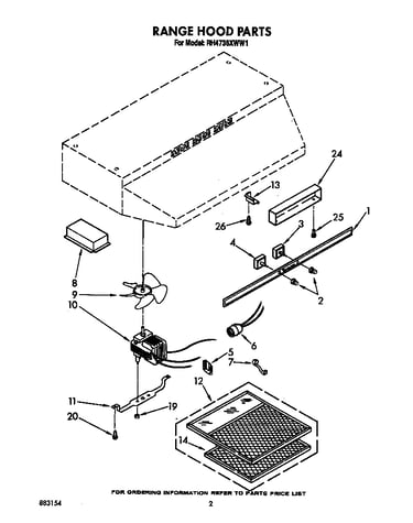 Range hood parts
