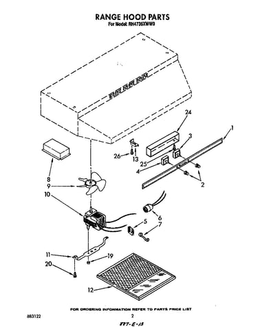 Range hood parts