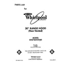 Whirlpool RH2730XWW0 cover diagram