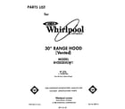 Whirlpool RH2030XLW1 cover diagram
