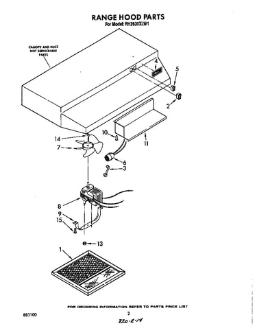 Range hood parts