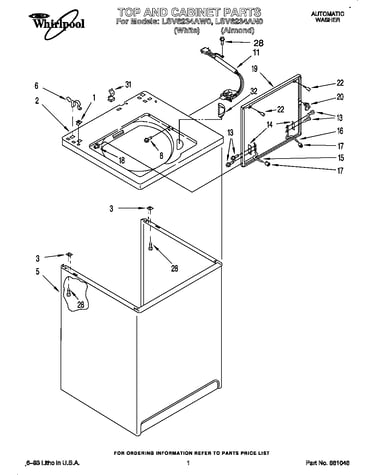 Top and cabinet