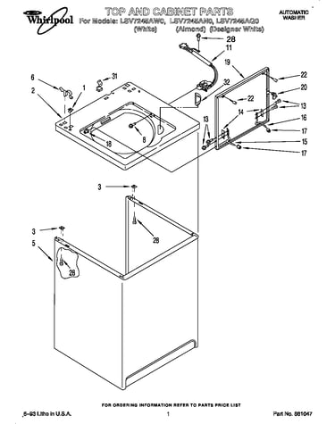 Top and cabinet