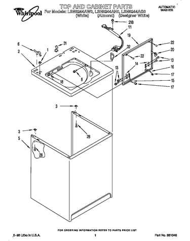 Top and cabinet