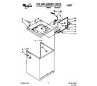 Whirlpool LSS7233AW0 top and cabinet diagram