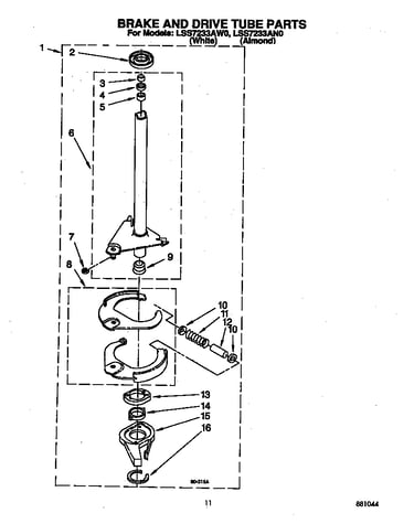 Brake and drive tube
