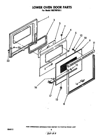 Lower oven door